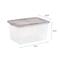 IRIS Clear Stackable Storage Boxes with Gray Lid